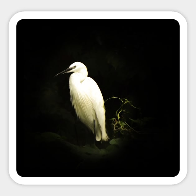 Egret Sticker by Guardi